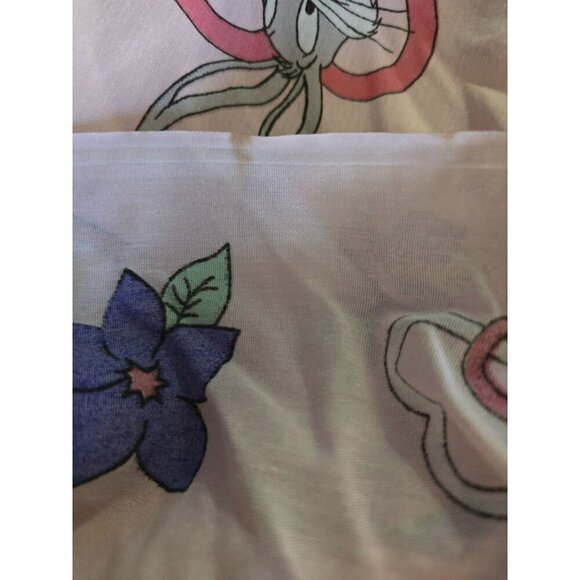 Vintage 90s 1996 Looney Tunes Pink Hearts Valentines Twin Sheet Set Tweety Tasma - Picture 10 of 16